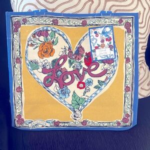 Brighton Tied With Love Heart Tote Blue Bird Tom Clancy Britney Drumheller